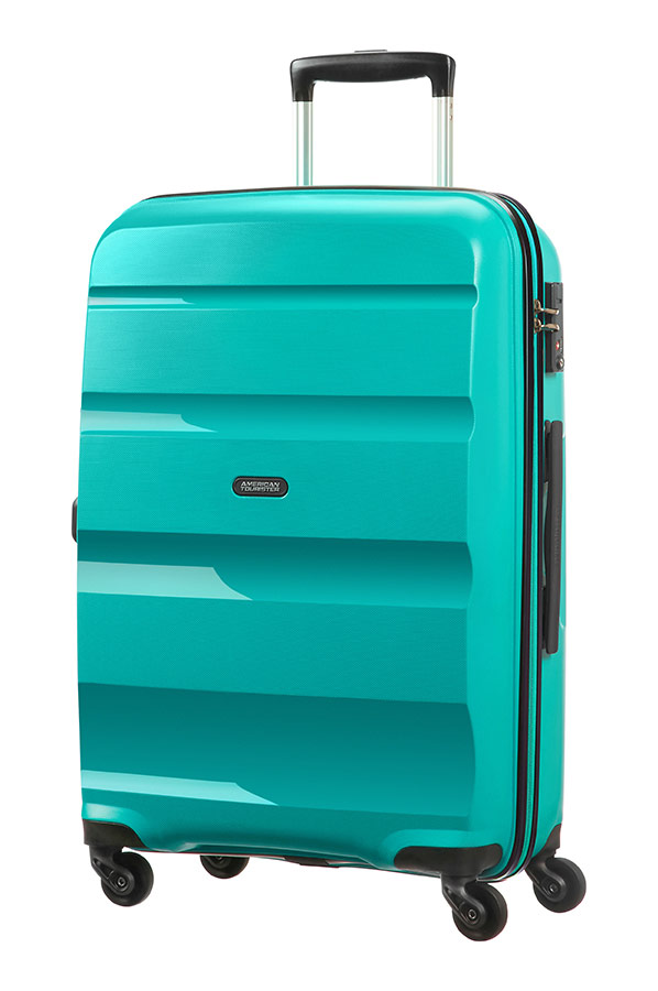 Turquoise American Tourister trolley